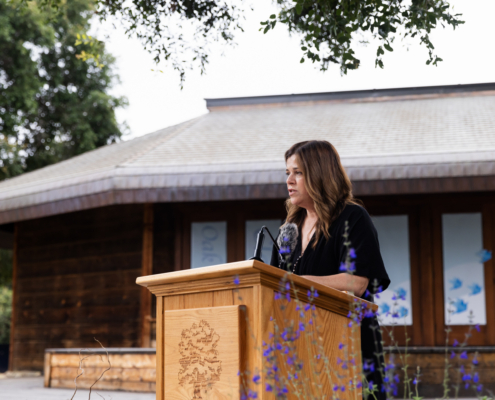 Head of School Jodi Grass introduces the Class of 2023