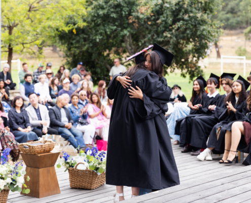 High School Graduation hugs