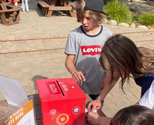 Students vote during Day of Reading