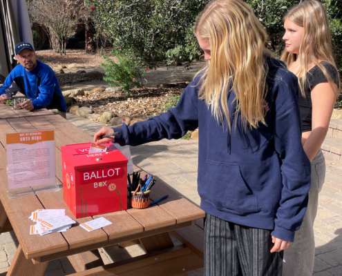 Students vote during Day of Reading