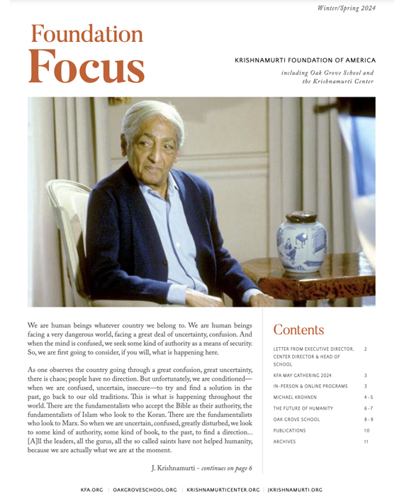 Foundation Focus, Winter-Spring 2024