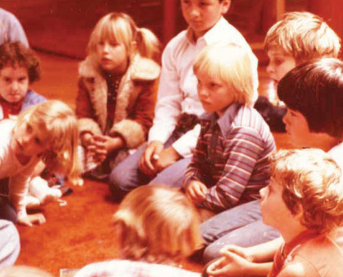 Krishnamurti with students