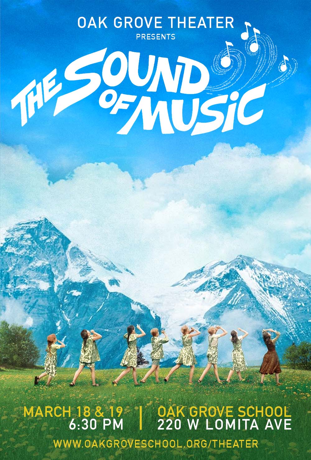 Oak Grove Theater Poster forThe Sound of Music